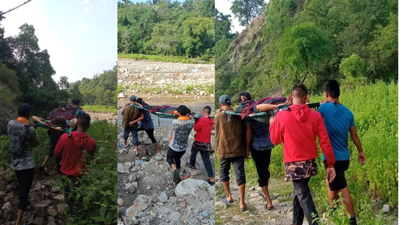 यातायातको सुविधा नहुँदा काँध बिरामी बोक्न बाध्य डडेल्धुराका मलास वासी