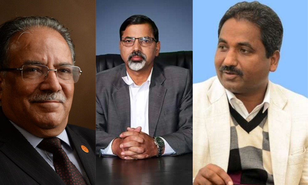 प्रचण्ड, जनार्दन शर्मा र प्रभु शाहबीच भेटवार्ता