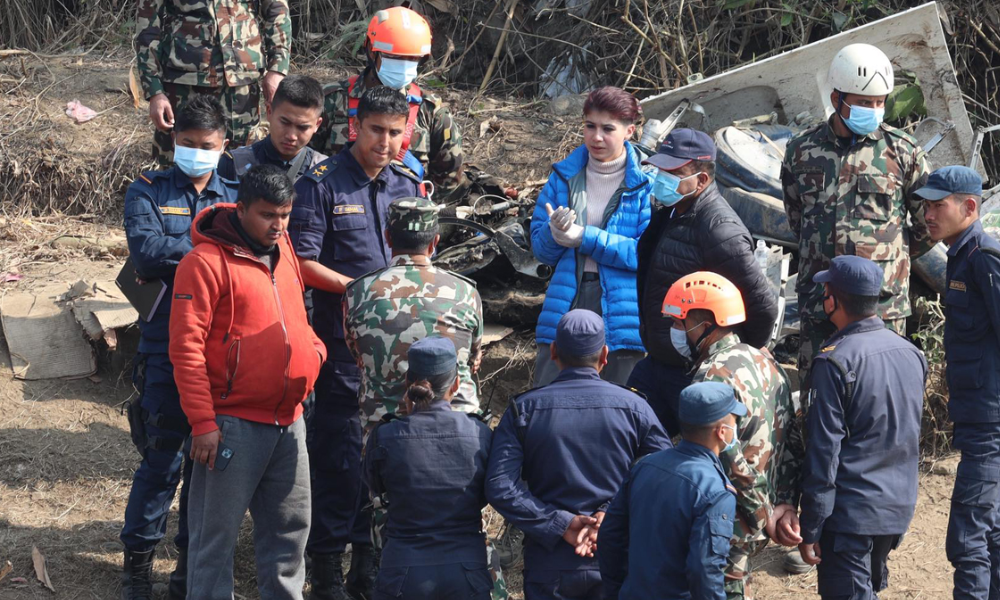 विमान दुर्घटनाबारे अध्ययन गर्न फ्रान्सेली टोली घटनास्थलमा