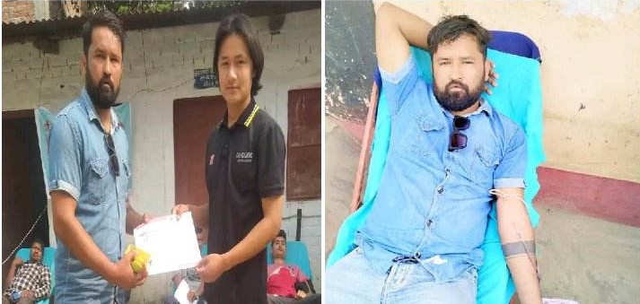 धनुषाको ढल्केबरमा ६३ जनाले गरे रक्तदान