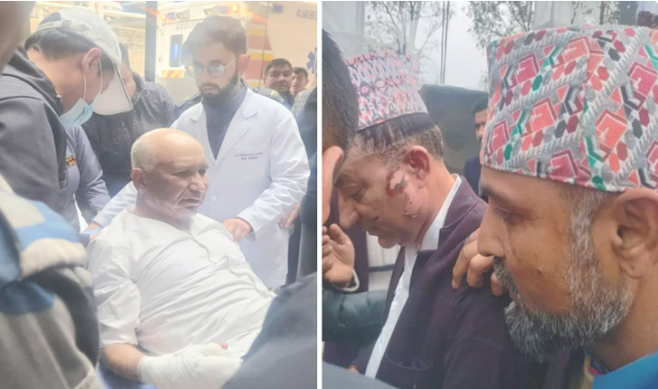 वेलुनको घुच्चा विष्फोटन हुदा अर्थमन्त्री पौडेल र मेयर आचार्य घाईते