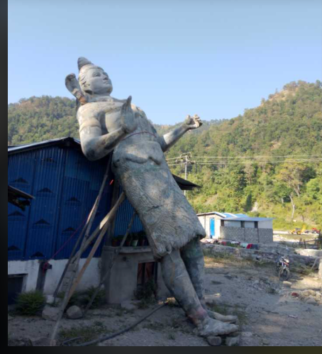 आलीताल  क्षेत्रमा शिवको मुर्ति राखीने