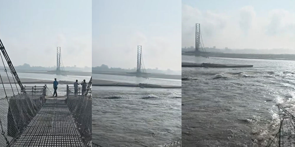 महाकाली नदीको दोधारा–चाँदनी झोलुङ्गे पुल चुँडियो